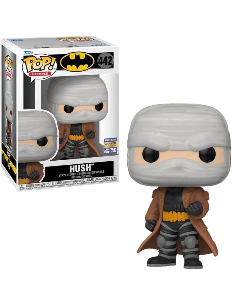 Batman Funko POP Vinile Figura Hush 9 cm Esclusiva Italia Scatola Rovinata