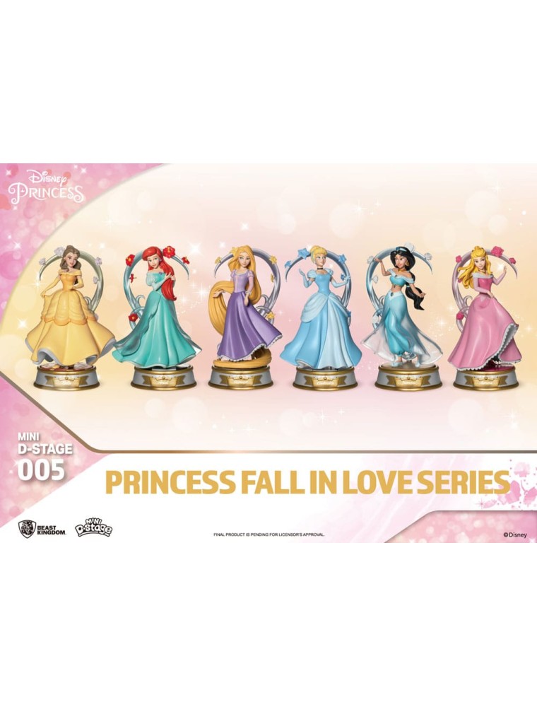 Disney Mini Diorama Stage Statuas Princess Fall In Love Series 12 Cm  Beast Kingdom Toys