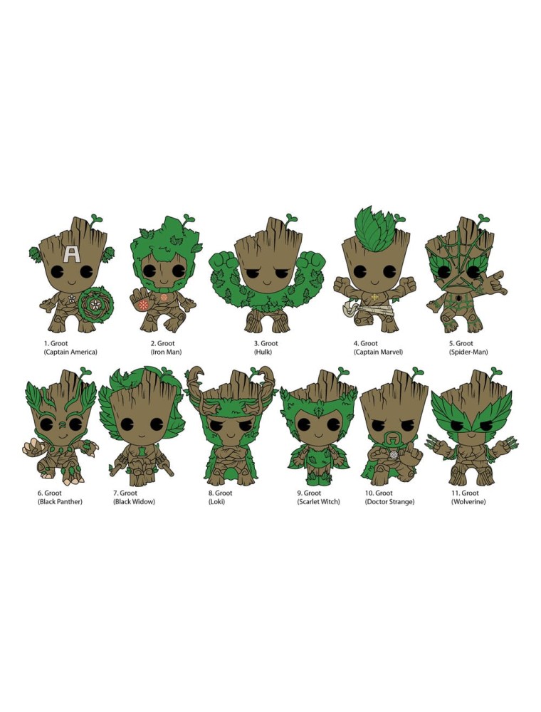 Guardiani Della Galassia Pvc Bag Clips Groot Series 2  Con Figure Int.