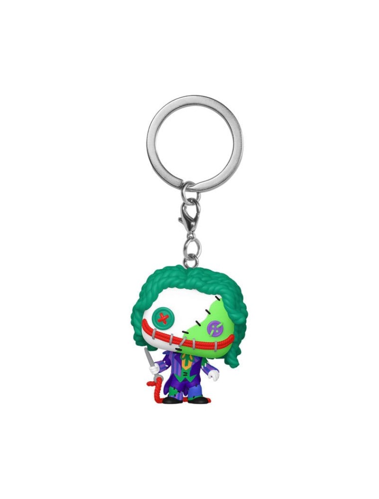 Dc Patchwork Pop! Vinile Portachiavi 4 Cm Joker  Funko