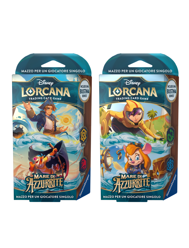 Disney Lorcana Mare di Azzurrite Starter Deck Bundle ITA Ravensburger