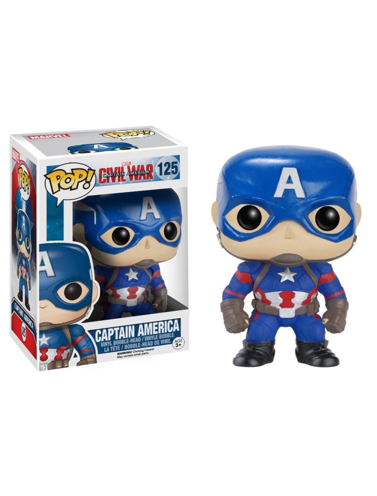 Captain America Civil War Pop! Vinile Bobble-head Captain America 10 Cm Funko