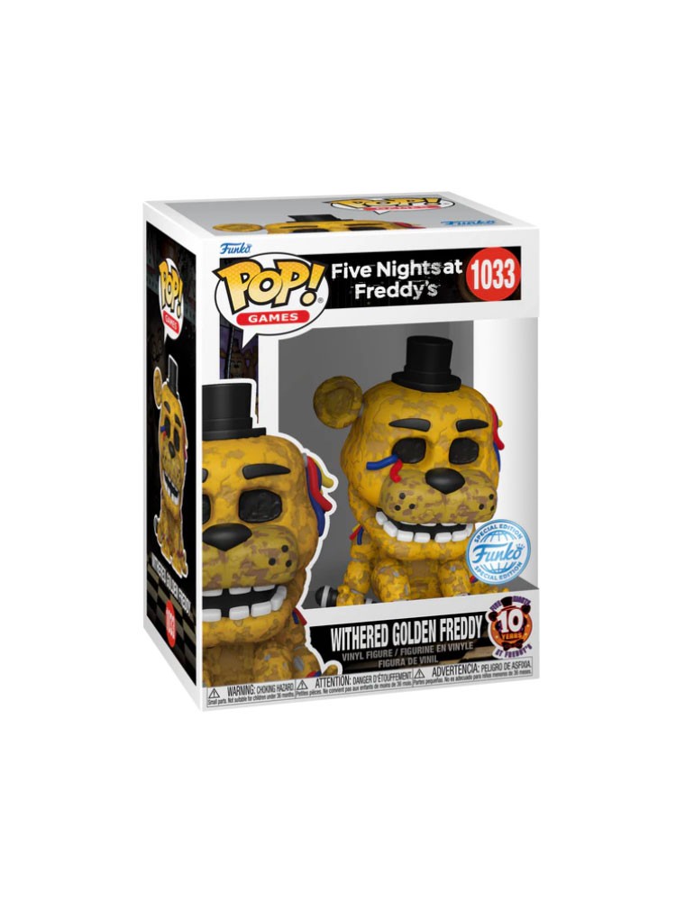 FUNKO POP FNAF 10th Withered Golden Freddy 1033