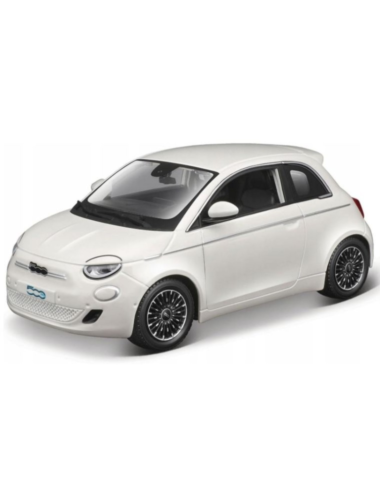 Bburago - Fiat 500e elettrica 2023 1/24 bianca o grigio pastello