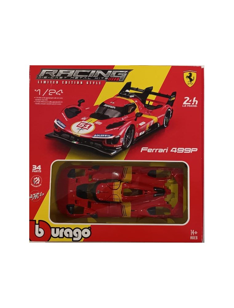 Bburago - kit di montaggio Ferrari 499P LMH 2023 #51 1/18 winner 24h LeMans