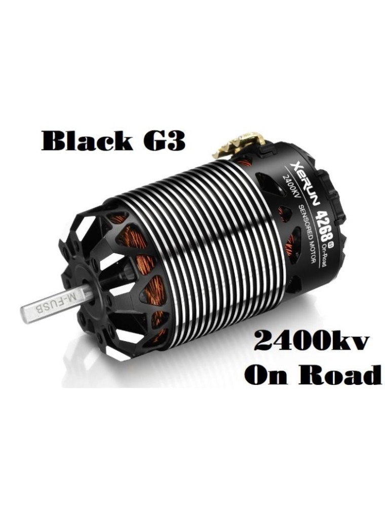 Hobbywing - Motore Xerun 4268SD 2400kv G3 Black 4 poli per 1/8 on road