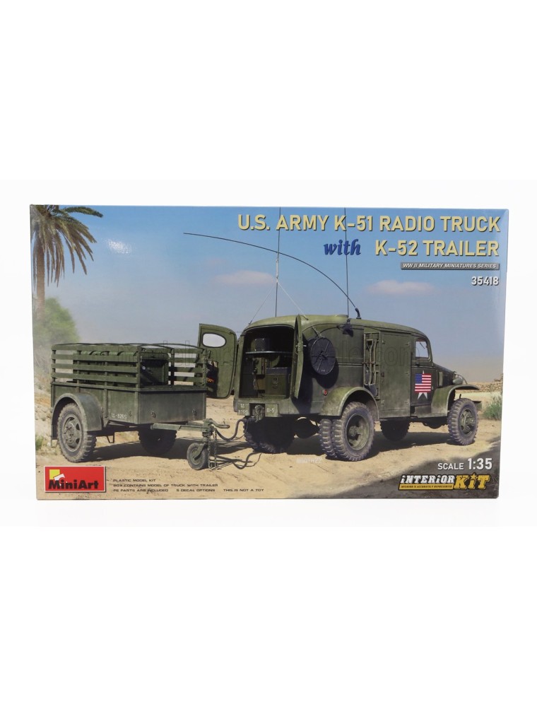 CHEVROLET - K-51 RADIO TRUCK WITH K-52 TRAILER USA ARMY MILITARY 1951 - / - 1/35