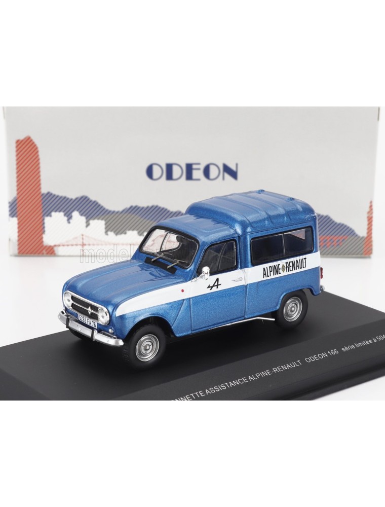 RENAULT - R4 F4 FOURGONNETTE VAN ALPINE RENAULT ASSISTANCE 1975 - BLUE MET WHITE - 1/43