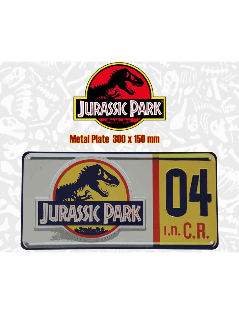 Jurassic Park Plate Tin Sign