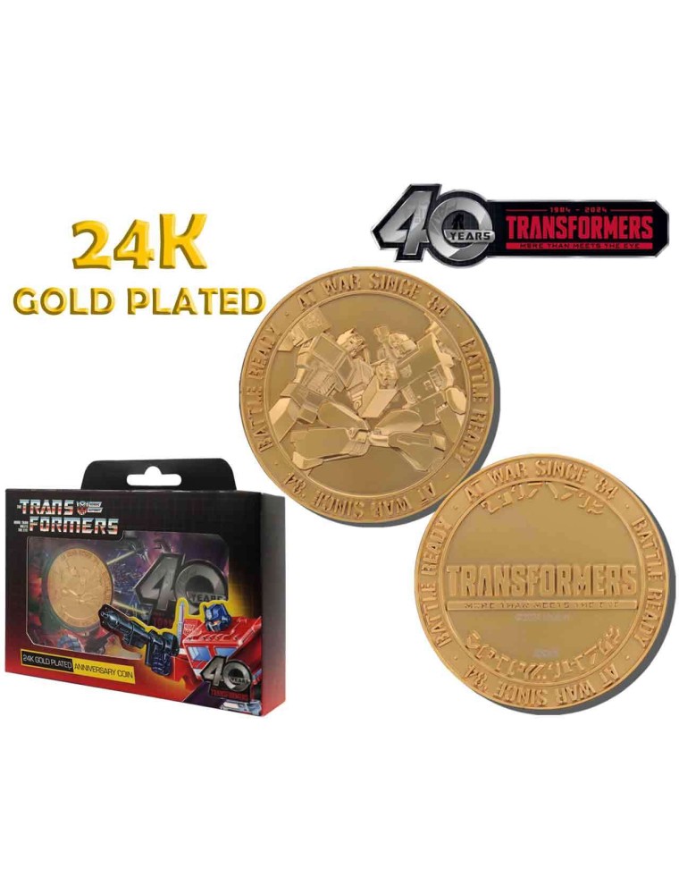 TRANSFORMERS 40TH ANN. 24K GOLD COIN