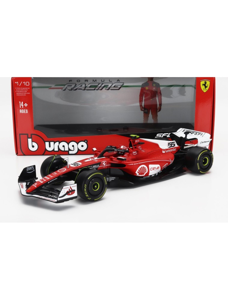 FERRARI - F1  SF-23 TEAM SCUDERIA FERRARI N 55 LAS VEGAS USA GP 2023 CARLOS SAINZ - RED WHITE BLACK - 1/18