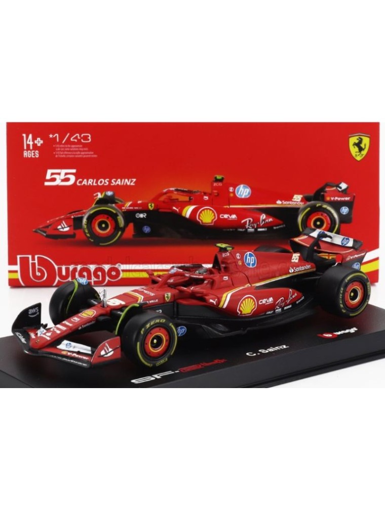 Bburago - Ferrari F1 SF24 2024 #16 Imola 1/43 Charles Leclerc con vetrina