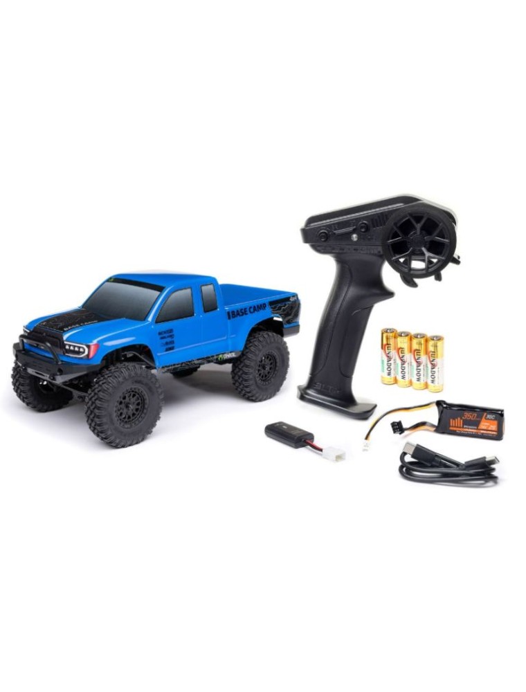 Axial - SCX24 Base Camp 4WD blu 1/24 Rock Crawler Brushed RT