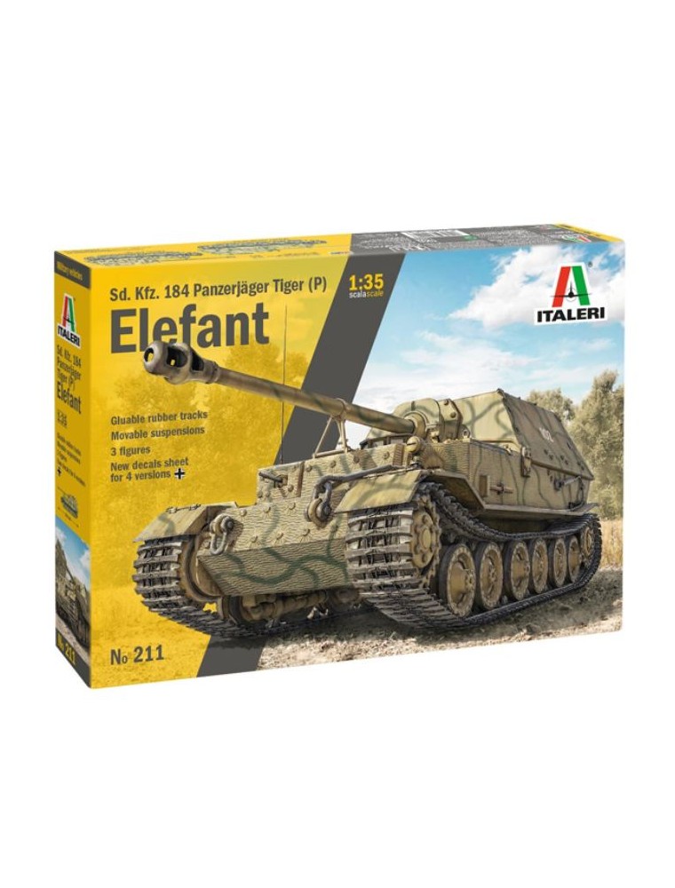 Italeri - Carro Elefant Sd.kfz. 184 Panzerjager Tiger 1/35