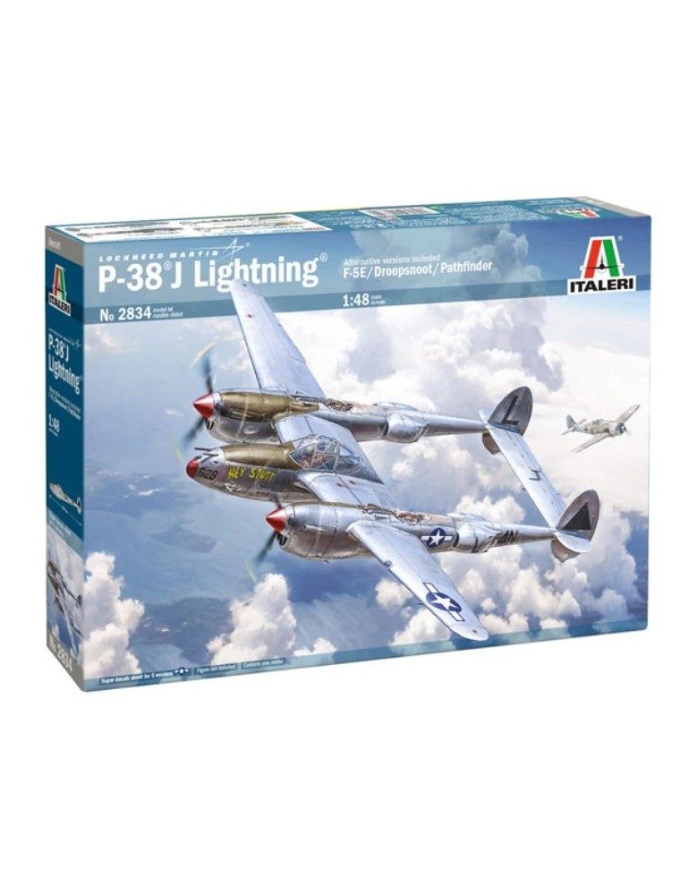 Italeri - P-38J Lightning 1/48 P38J verisoini incluse F5-E/Droopshot/Pathfinder