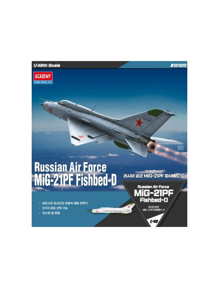 Academy - Russian Air Force Mig-21PF Fishbed-D 1/48 MIG21PF