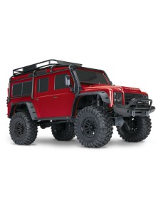 Traxxas - Land Rover Defender rosso TRX-4 1/10 montato con radio TRX4