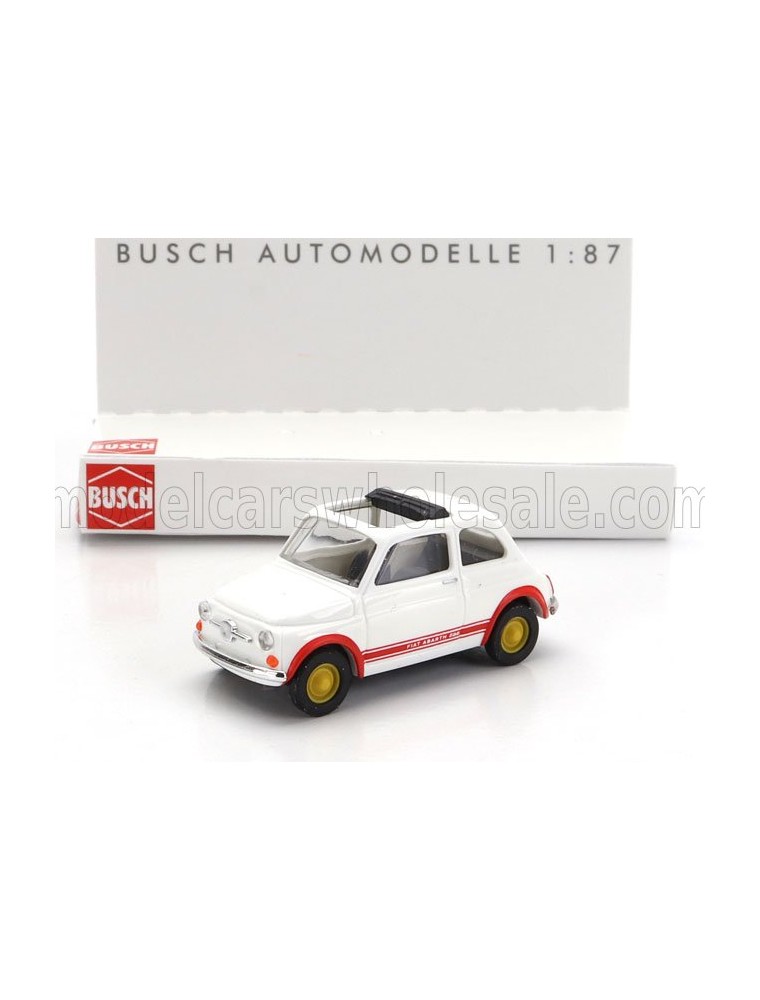 FIAT - 500 ABARTH 595 OPEN ROOF 1965 - WHITE RED - 1/87