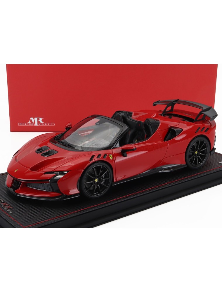 FERRARI - SF90 XX STRADALE SPIDER 2024 - CON VETRINA - WITH SHOWCASE - ROSSO CORSA - RED BLACK - 1/18