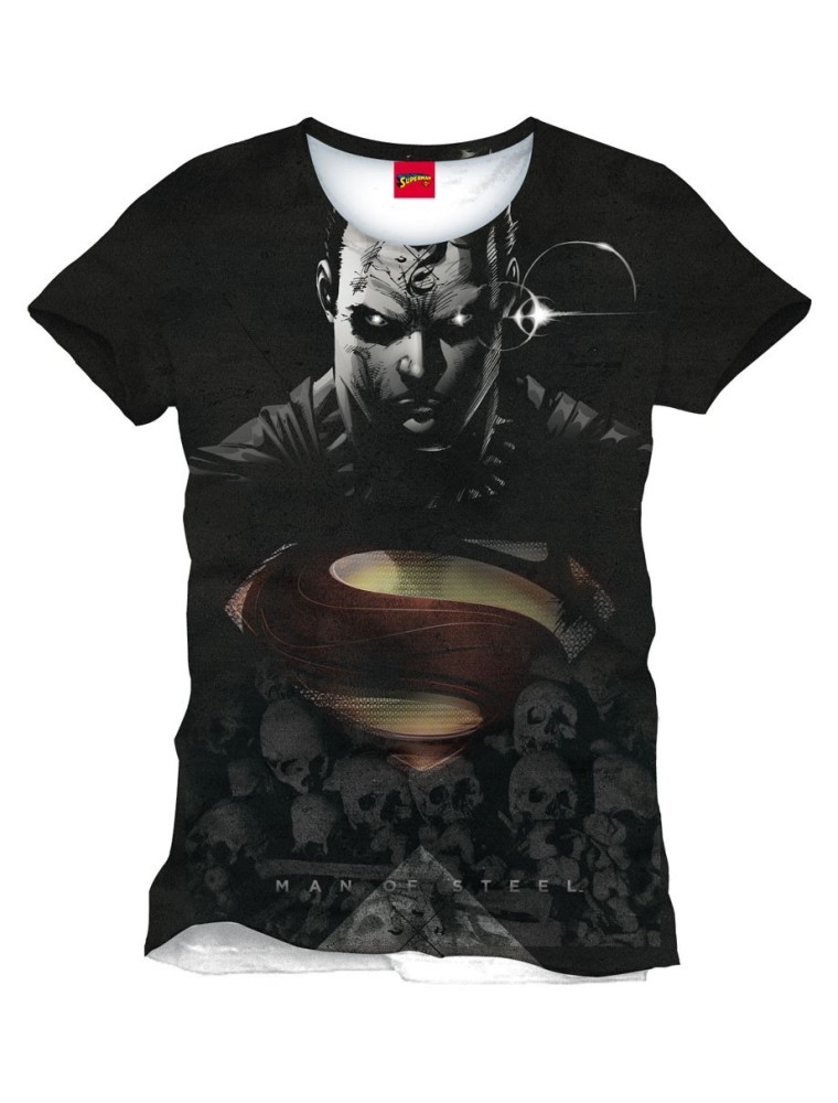 Man Of Steel Maglietta Maglia T Shirt Big Face All Over Size S CODI