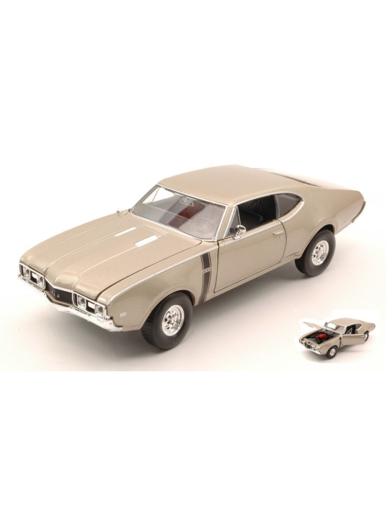 Welly WE24024GD OLDSMOBILE 442 1968 LIGHT GOLD 1:24 Modellino