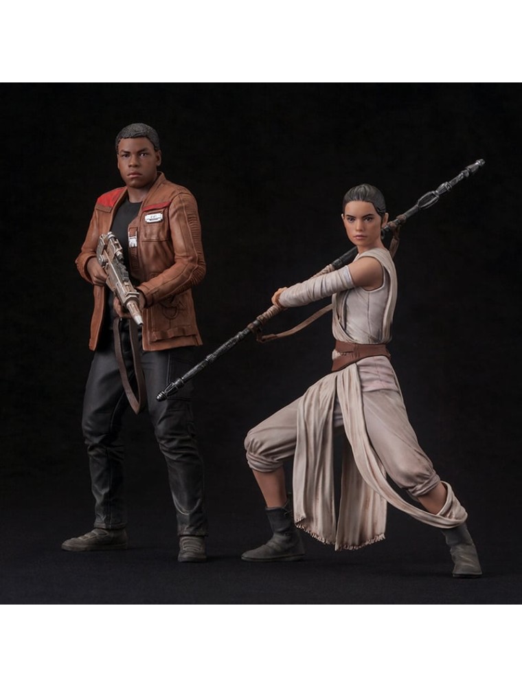 Star Wars Ep. Vii The Force Awakens Rey & Finn Artfx 2 Statua 1:10 Kotobukiya