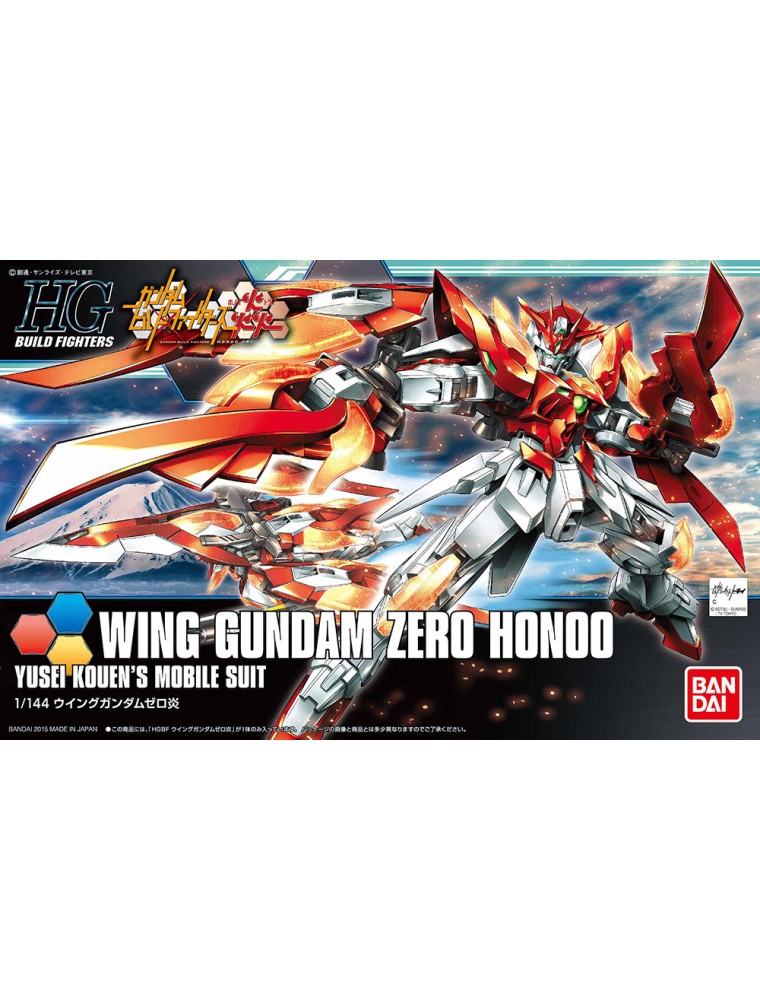 GUNDAM HIGH GRADE HGBF MODEL KIT WING ZERO HONOO 1/144 BANDAI