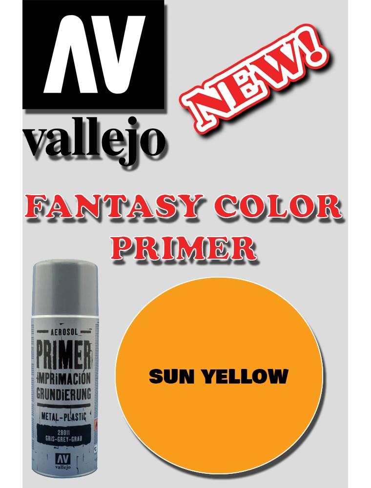 VALLEJO FANTASY COLOR PRIMER SUN YELLOW 28018 COLORI VALLEJO