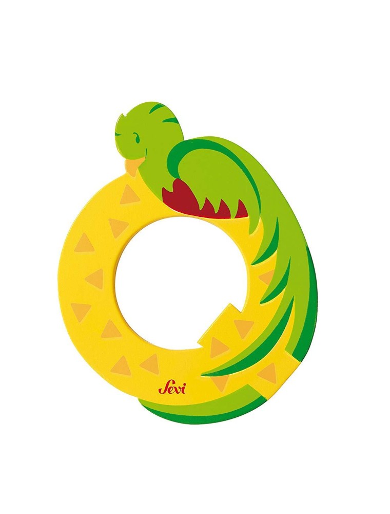 Trudi Sevi 81617 - Letteraa Q Quetzal In Legno Giallo 9,5 Cm Decorazione