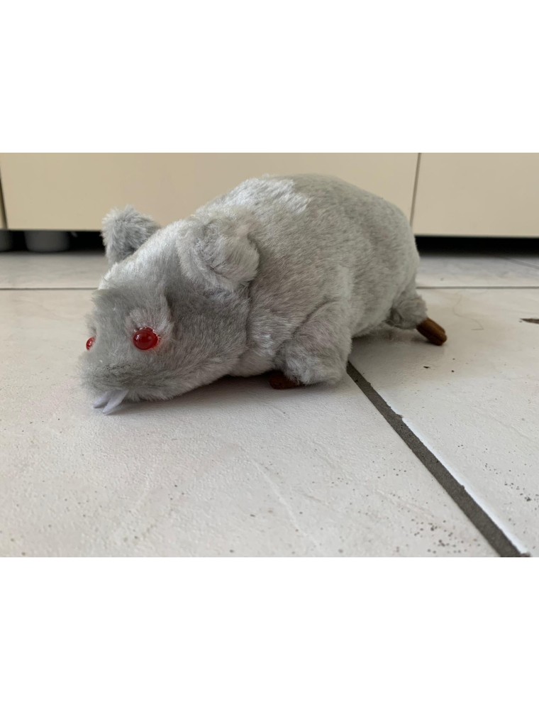 PELUCHE RATTO GRIGIO CON SUONI E LUCI DECORAZIONI HALLOWEEN