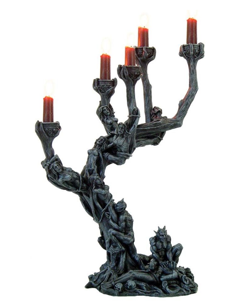 HELLS DEMONS CANDLE HOLDER 45CM PORTACANDELA NEMESIS NOW