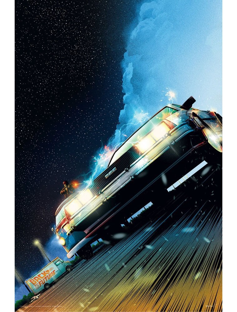 Ritorno Al Futuro Art Print Delorean Edizione Limitata 42 x 30 Cm Fanattik