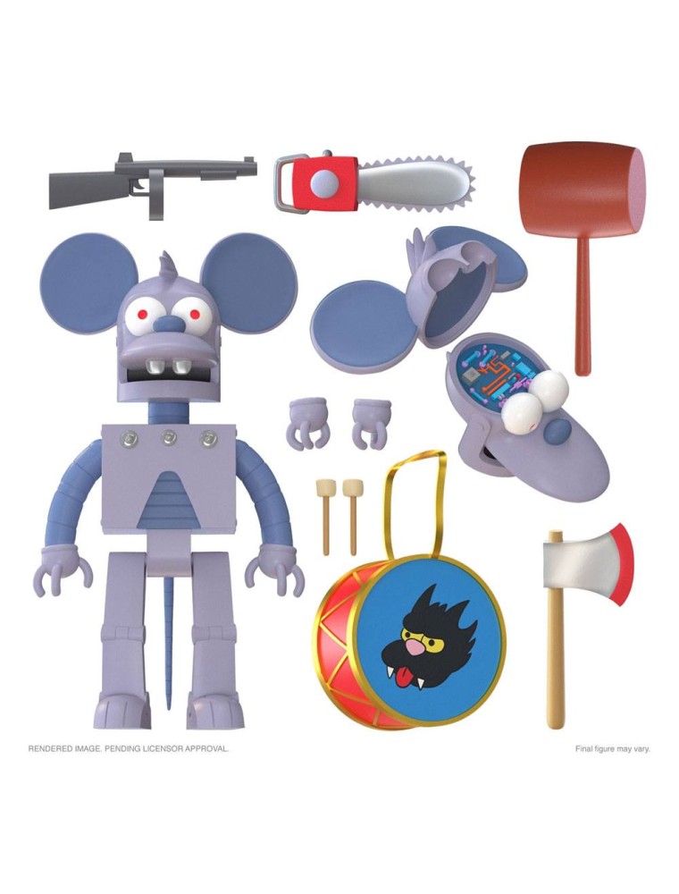 The Simpsons Ultimates Action Figura Robot Itchy 18 Cm Super7