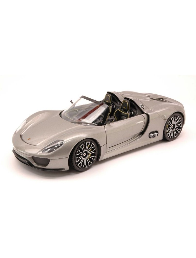 Welly WE4694 PORSCHE 918 SPYDER HYBRID 2013 SILVER 1:24 Modellino