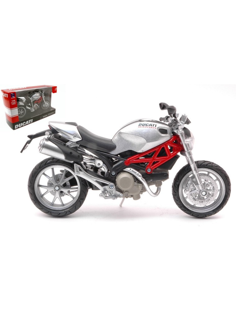 NEW RAY NY44023S DUCATI NEW MONSTER 1100 SILVER 1:12 Modellino