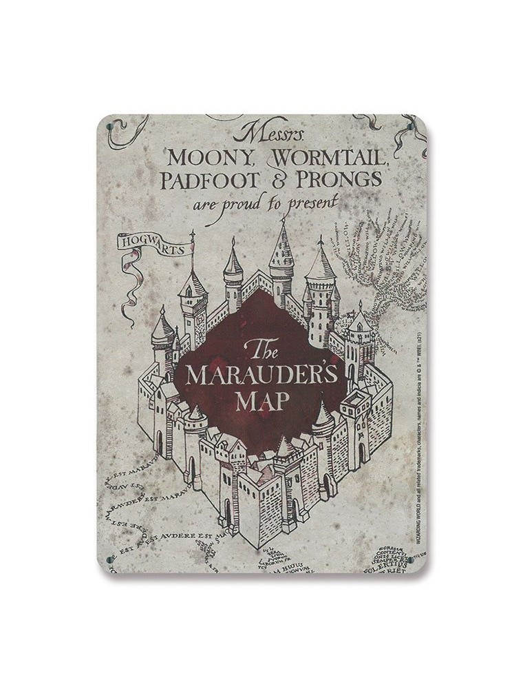 Harry Potter Tin Sign Mappa Del Malandrino 15 X 21 Cm Logoshirt