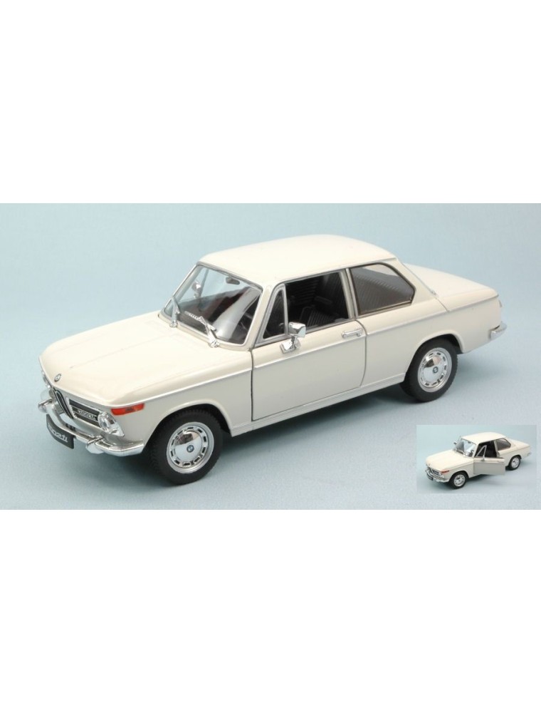 Welly WE4053W BMW 2002 Ti 1972 WHITE 1:24 Modellino