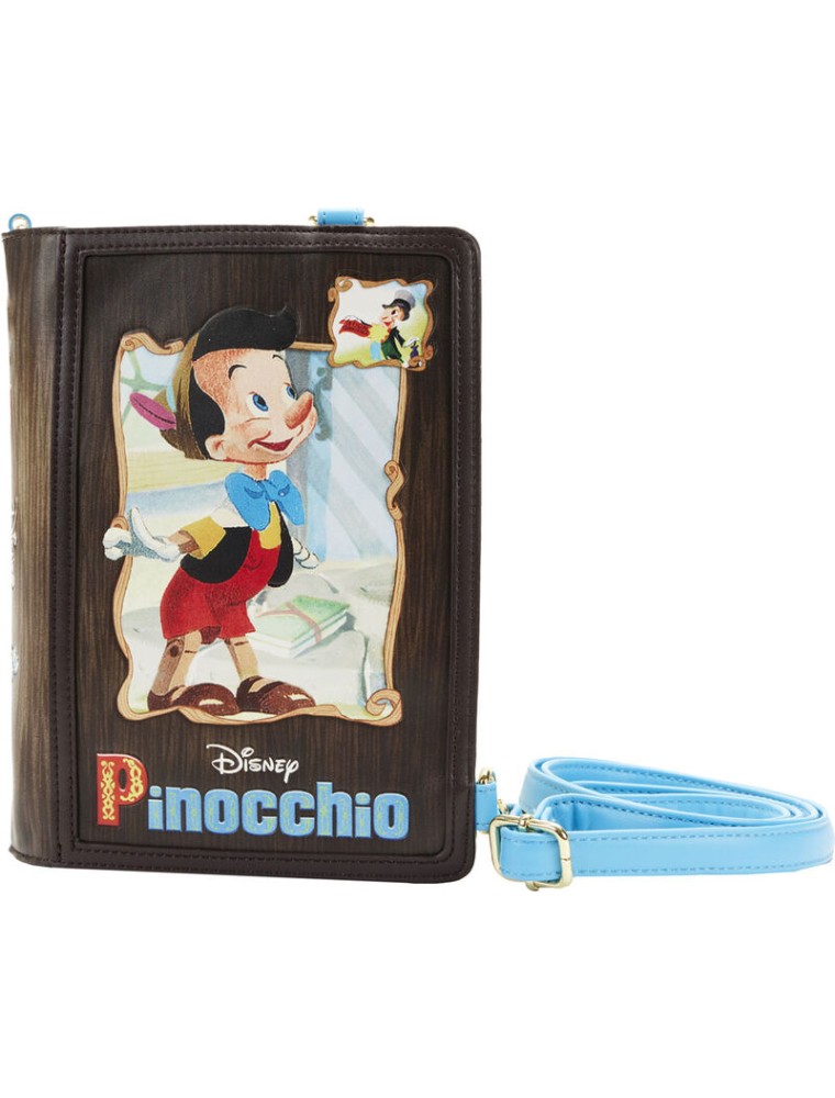 Disney Pinocchio Borsa a Tracolla Convertibile in Zaino Stile Libro 30cm Loungefly