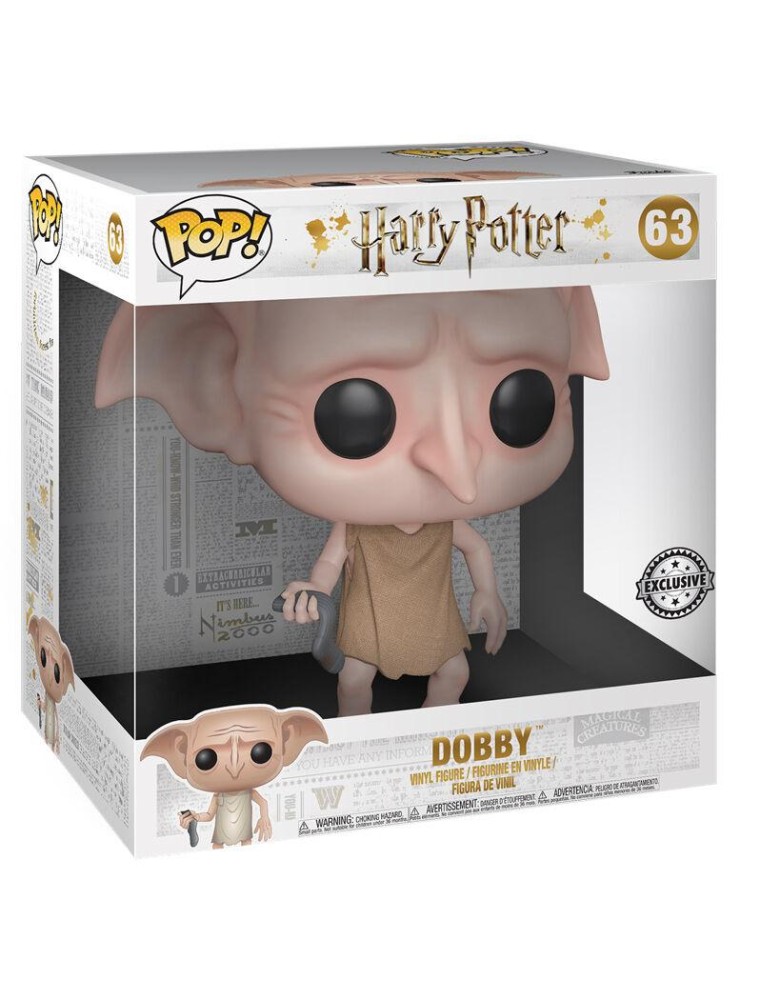 Harry Potter Funko Pop Vinile Dobby con Calzino Esclusiva 23 cm Scatola Rovinata