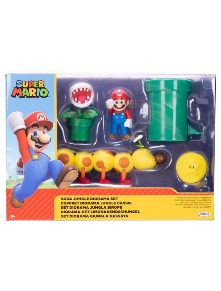 World Of Nintendo Super Mario Diorama Playset Soda Jungle 6 Cm Jakks Pacific