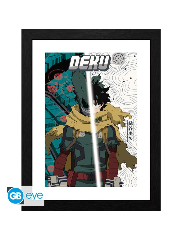 MY HERO ACADEMIA - Framed print "Dark Deku" (30x40)