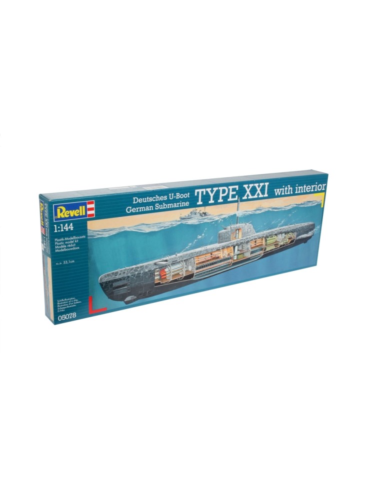 REVELL - 1/144 German Submarine Type XXI with interior (Civil Ships)