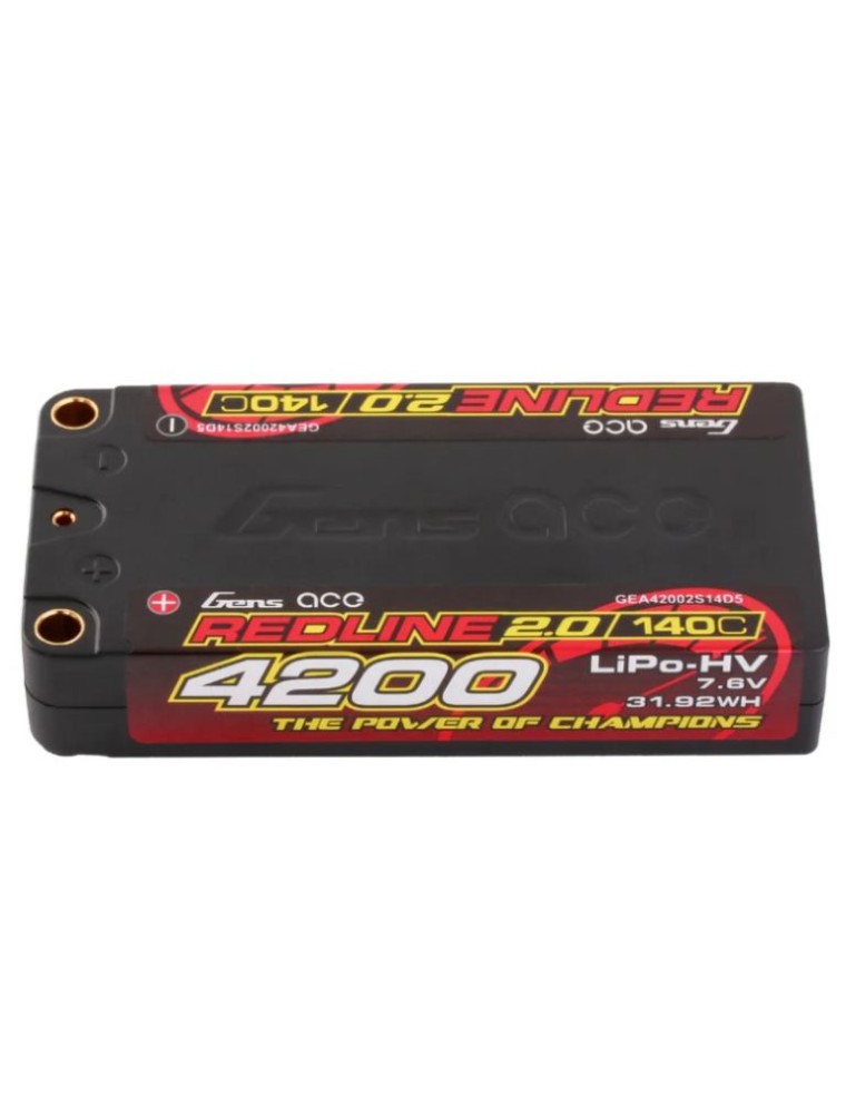 GENS ACE - LiPo HV Shorty 7,6v 4200mAh 140c 2S2P RedLine 2.0 157gr