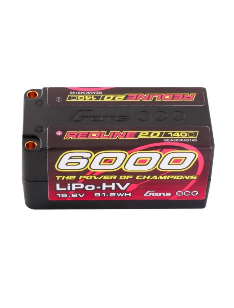 GENS ACE - LiPo car shorty 15,2v 6000mAh 140C 4S2P Redline Series 410gr