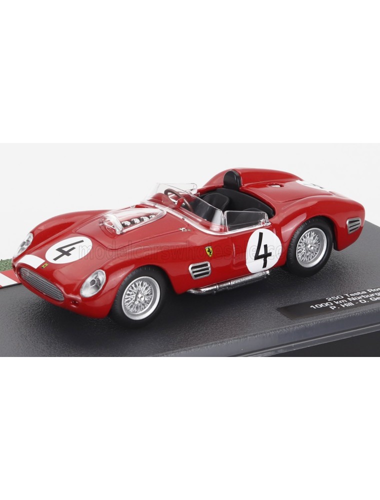 FERRARI - 250TR TESTA ROSSA SPIDER N 4 1000km NURBURGRING 1959 PHIL HILL - OLIVIER GENDEBIEN - RED WHITE - 1/43