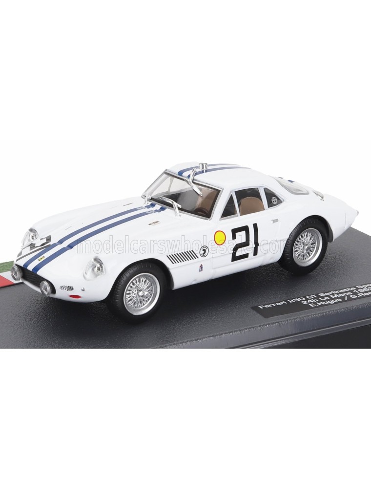 FERRARI - 250 GT SPERIMENTALE 3.0L V12 TEAM SEFAC FERRARI N 21 24h LE MANS 1962 ED HUGUS - GEORGE REED - WHITE BLUE - 1/43