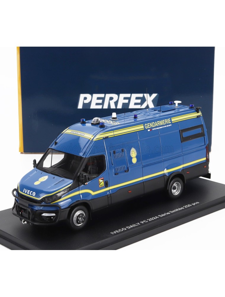 IVECO FIAT - DAILY VAN LONG GENDARMERIE PC POLICE 2024 - BLUE YELLOW - 1/43