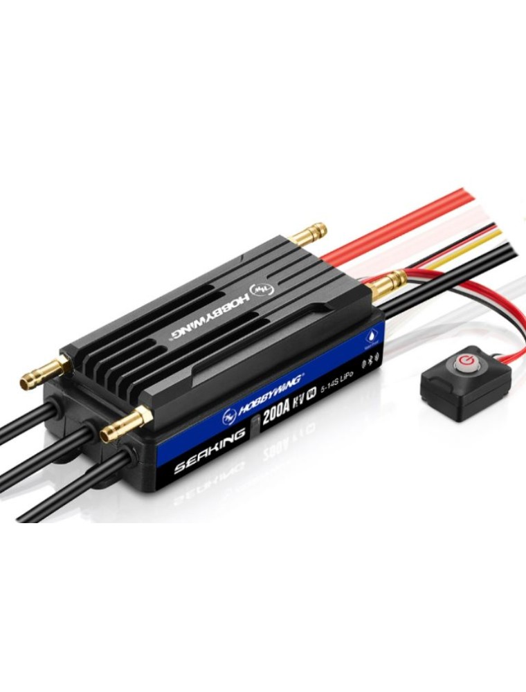 Hobbywing - Seaking 200A HV Boat ESC V4 5-14s LiPo Bluetooth integrato