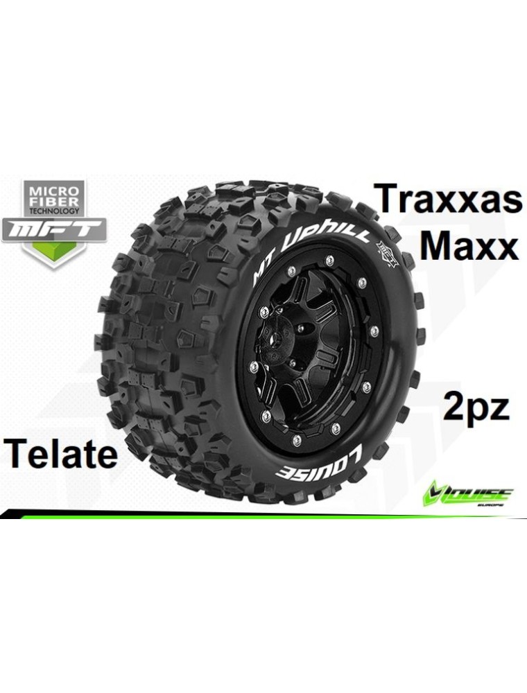 LOUISE RC - Gomme MT-Uphill per Traxxas Maxx 2pz incollate su cerchi