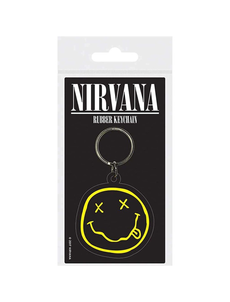 Nirvana Smiley Rubber Portachiavi Portachiavi Pyramid International